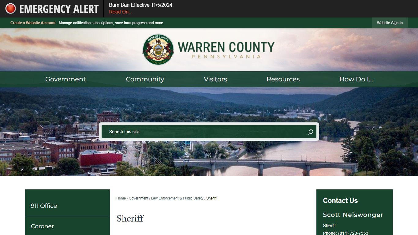 Sheriff - Warren County, PA